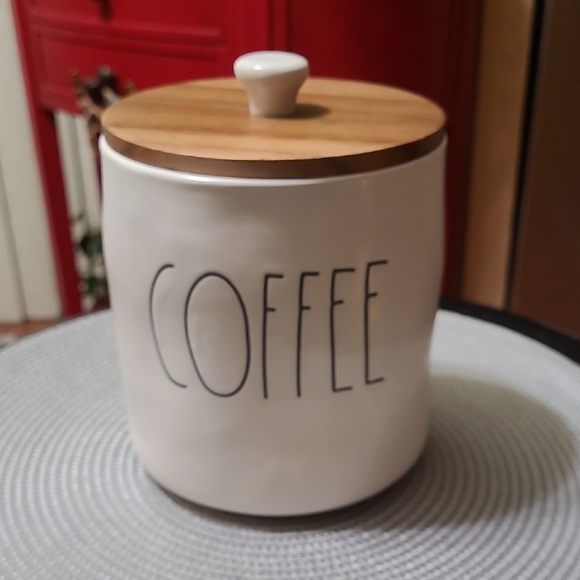 Rae Dunn Other - NEW Rae Dunn Cream Coffee Canister with Wooden Lid
